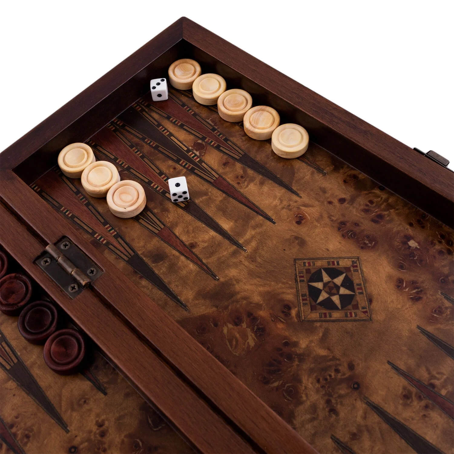 Малка дървена табла - Compact от Орех ръчна изработка