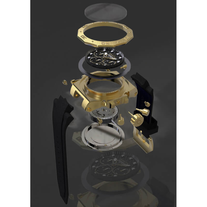 Мъжки часовник Invicta Akula 14k Gold Exclusive 23103