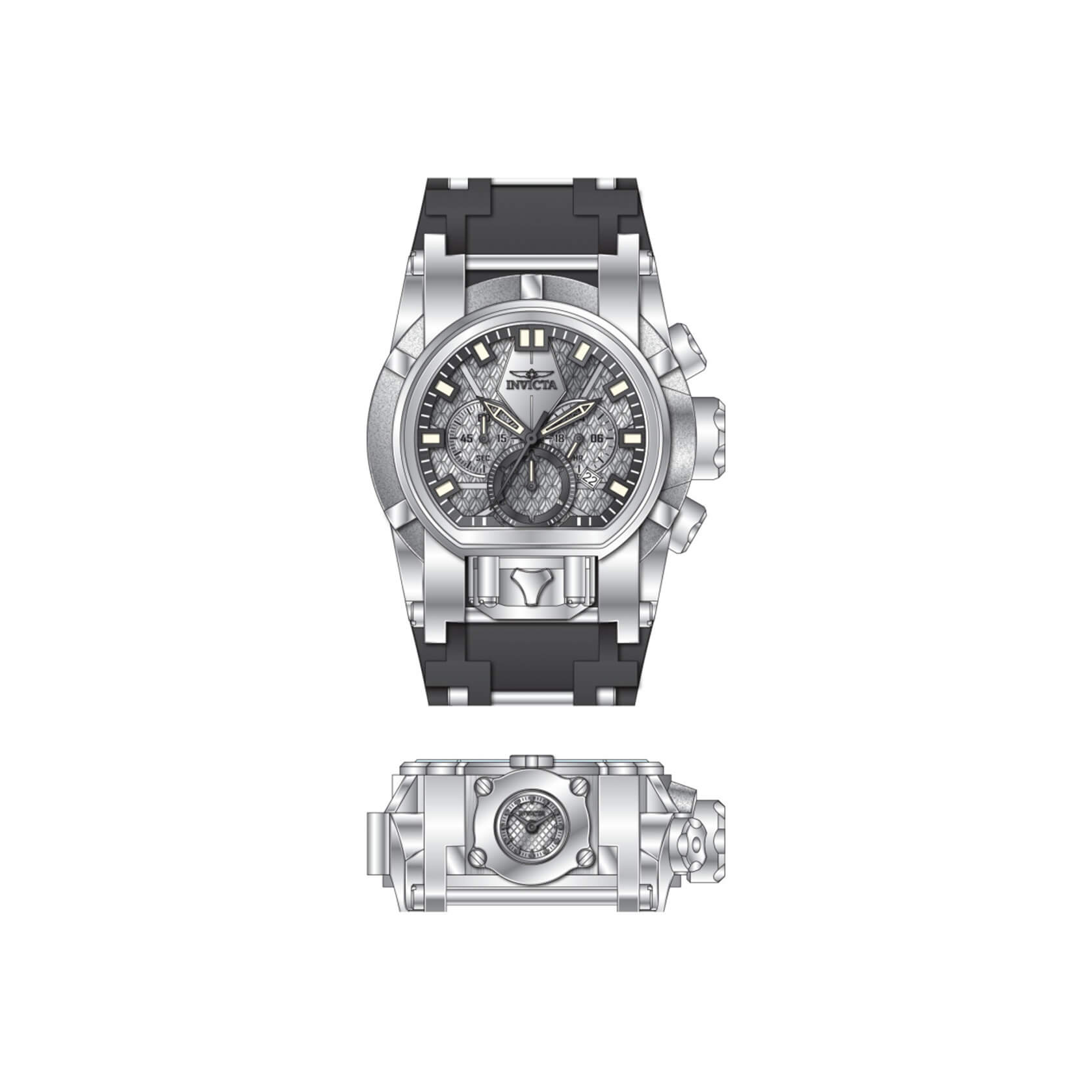 Мъжки часовник Invicta Bolt Zeus Magnum Silver Steel 47531