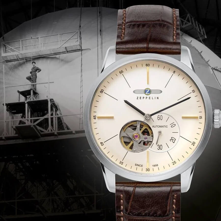 Мъжки часовник Zeppelin Flatline Open Heart Automatic