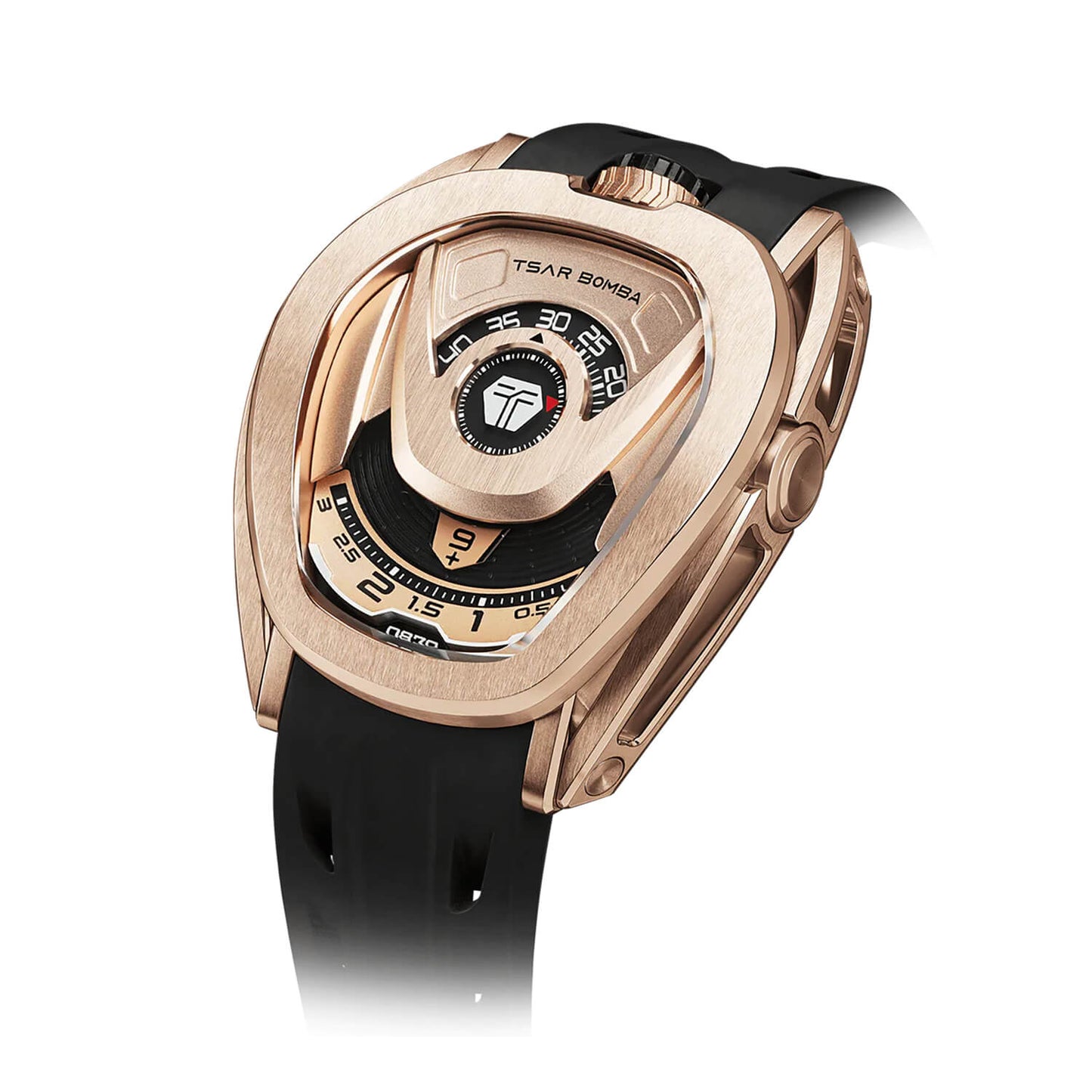 Мъжки часовник TSAR BOMBA Pulse Reactor-Interchangeable Automatic Carbon Fiber Golden Black