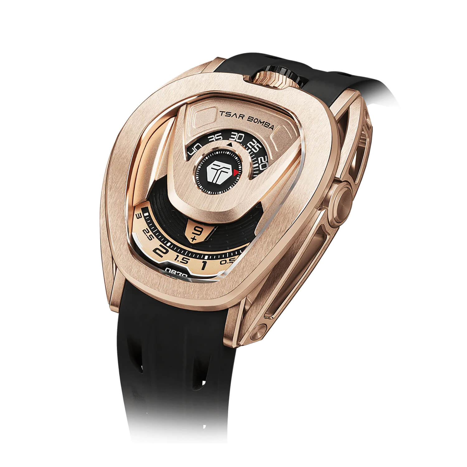 Мъжки часовник TSAR BOMBA Pulse Reactor-Interchangeable Automatic Carbon Fiber Golden Black