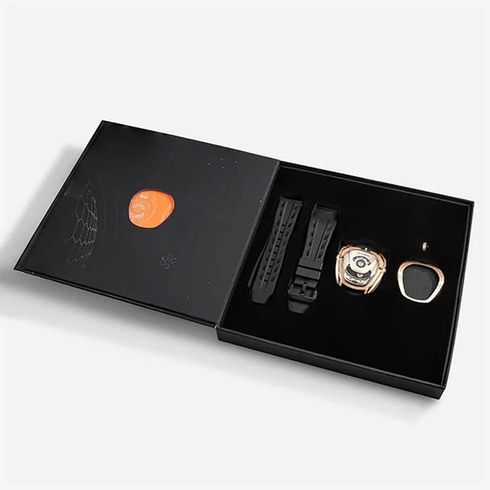 Мъжки часовник TSAR BOMBA Pulse Reactor-Interchangeable Automatic Carbon Fiber Golden Black