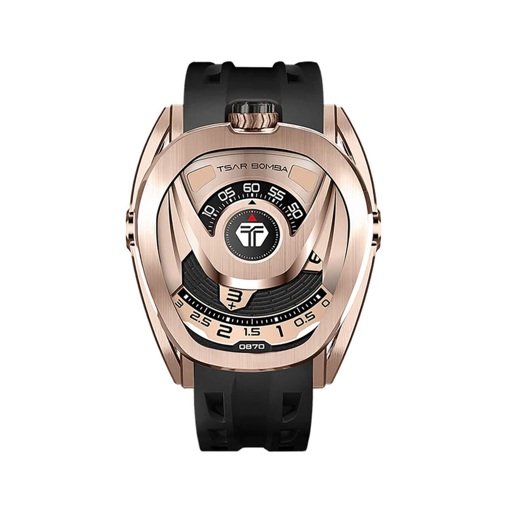 Мъжки часовник TSAR BOMBA Pulse Reactor-Interchangeable Automatic Carbon Fiber Golden Black