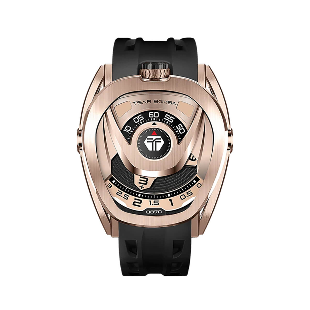 Мъжки часовник TSAR BOMBA Pulse Reactor-Interchangeable Automatic Carbon Fiber Golden Black