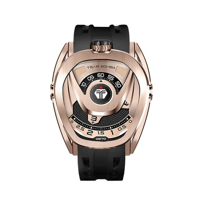 Мъжки часовник TSAR BOMBA Pulse Reactor-Interchangeable Automatic Carbon Fiber Golden Black