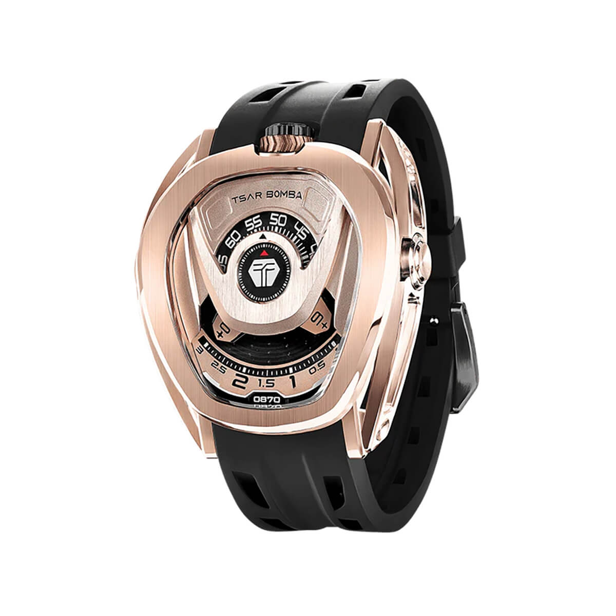 Мъжки часовник TSAR BOMBA Pulse Reactor-Interchangeable Automatic Carbon Fiber Golden Black