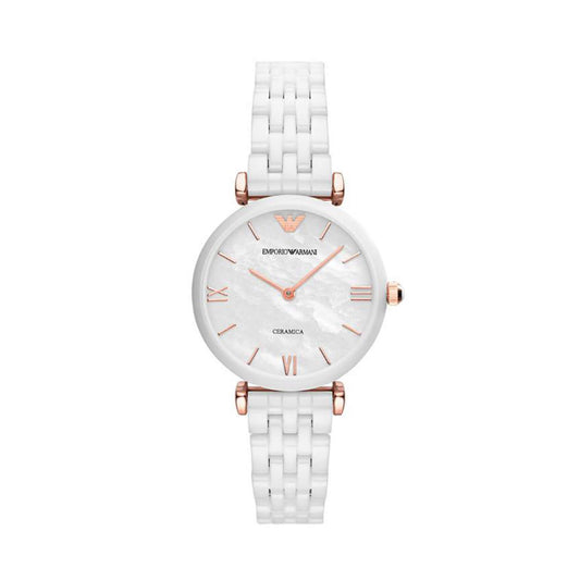 Дамски часовник Emporio Armani Ceramica Gianni T-Bar AR1486