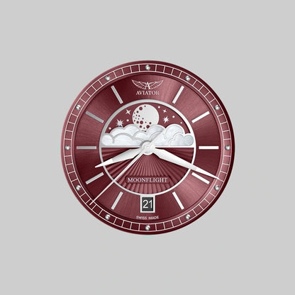 Часовник Aviator V.3.18.8.162.4 - Лимитиран Мъжки Автоматичен Модел С Черен Циферблат И Кафява Кожена Каишка