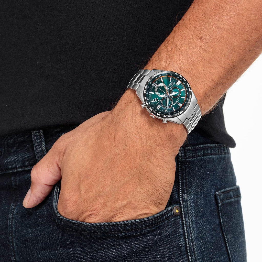 Мъжки часовник Citizen Titan Navigator Eco-Drive Chronograph CB5946-82X