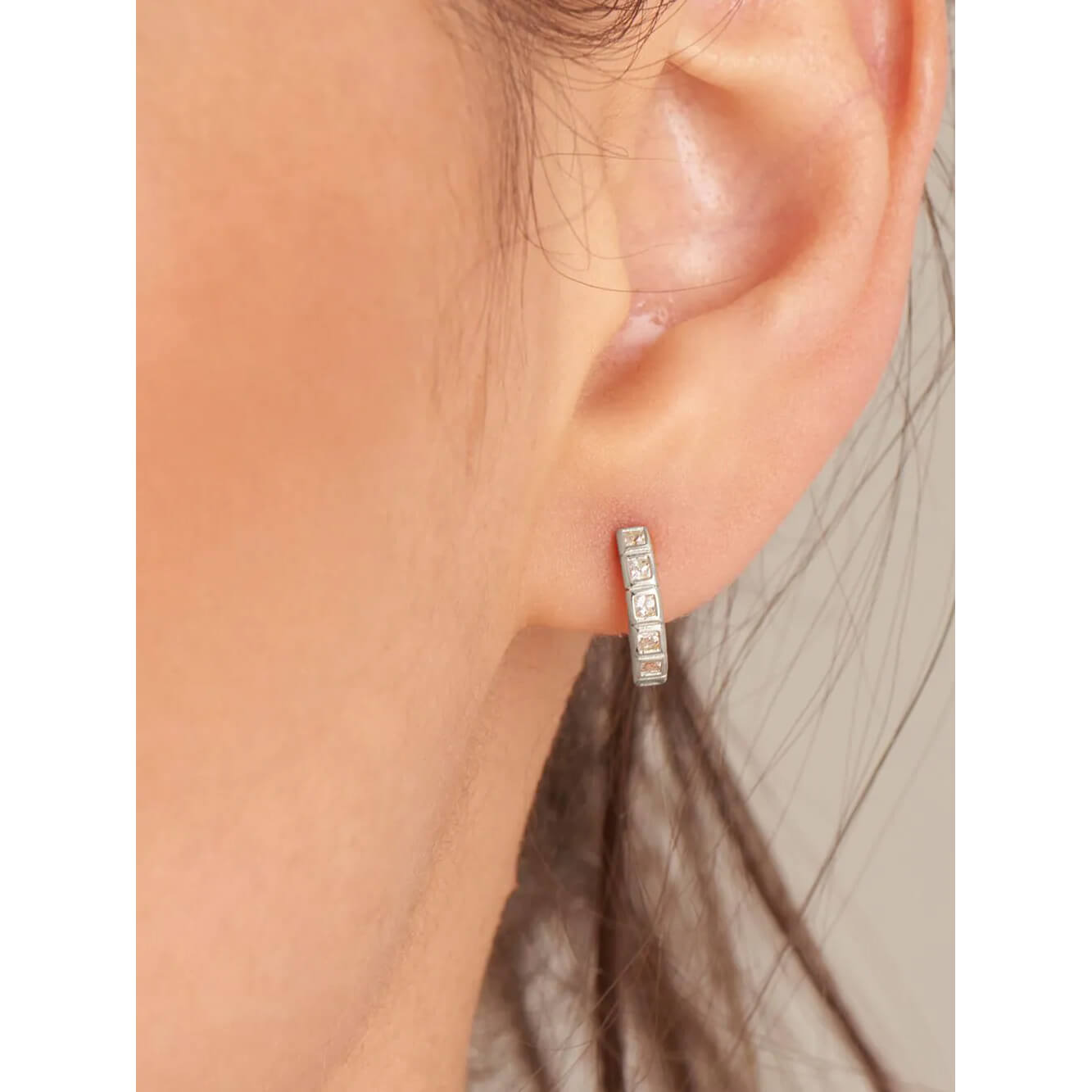 Обеци Ania Haie Creoles Glam Rock сребристи E037-05H