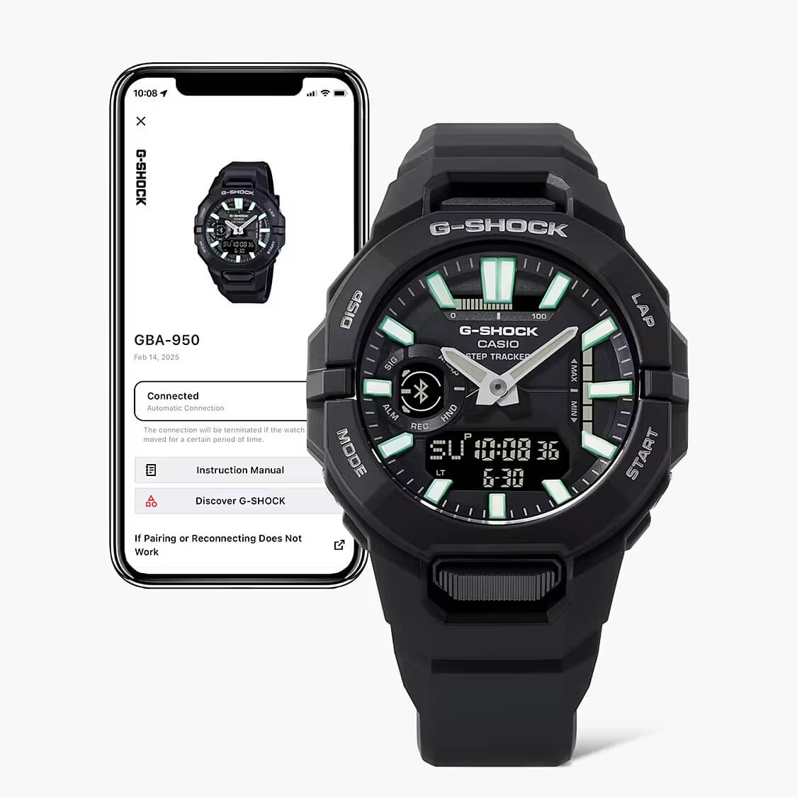 Мъжки часовник Casio G-Shock Bluetooth Step Tracker GBA-950-7AER