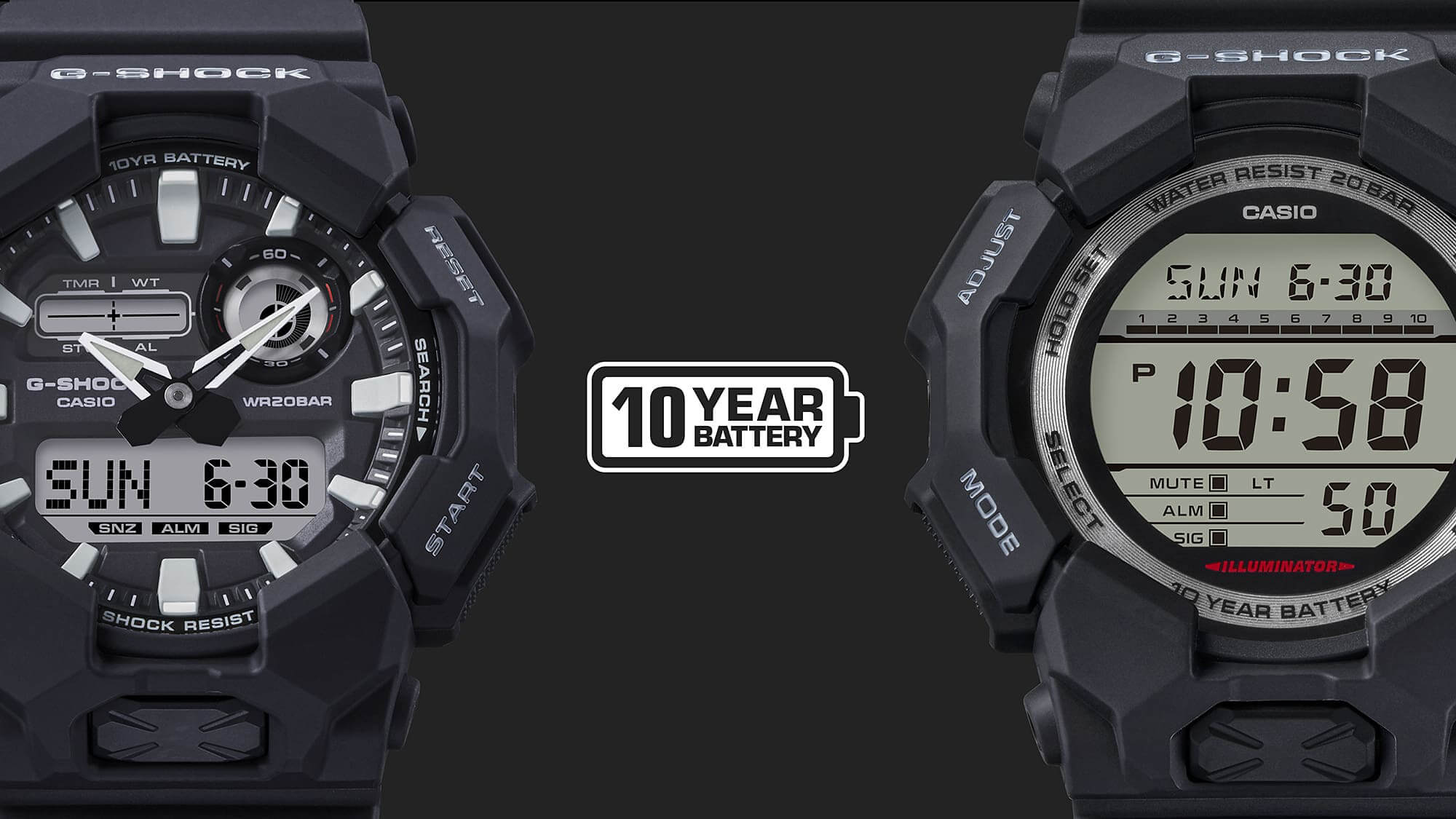 Мъжки часовник Casio G-Shock Garbon Guard GD-010-1A1ER