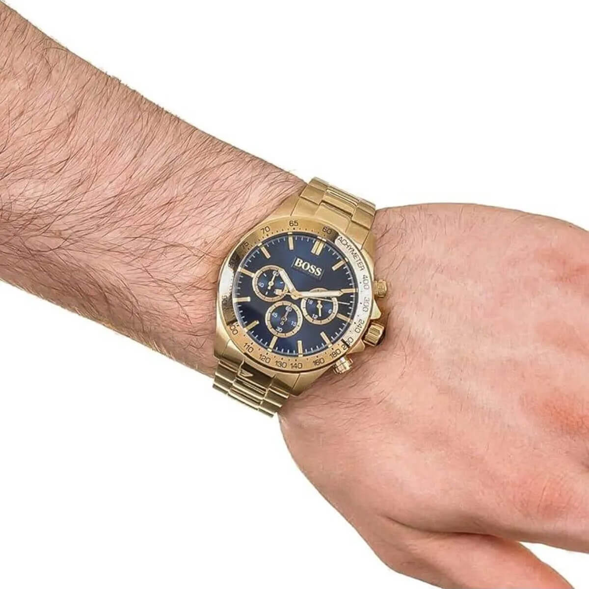 Мъжки часовник BOSS Ikon Chronograph Gold HB1513340