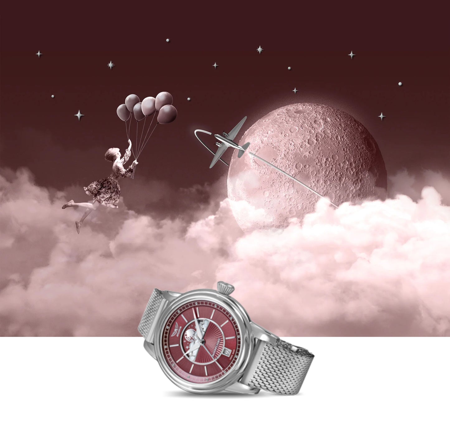 Часовник Aviator V.3.18.8.162.4 - Лимитиран Мъжки Автоматичен Модел С Черен Циферблат И Кафява Кожена Каишка