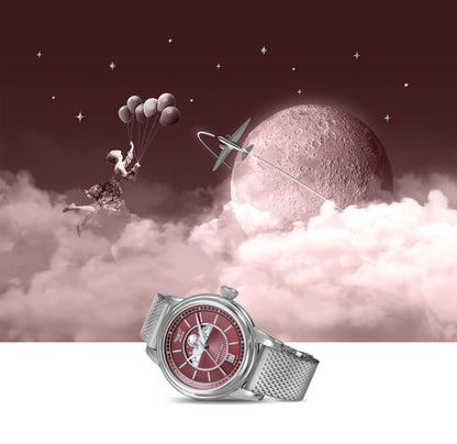 Часовник Aviator V.3.18.8.162.4 - Лимитиран Мъжки Автоматичен Модел С Черен Циферблат И Кафява Кожена Каишка