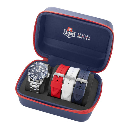 Мъжки часовник JDM Military Sapphire Mike Plus сет с каишки JDM-WG029-02