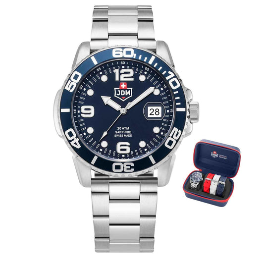 Мъжки часовник JDM Military Sapphire Mike Plus сет с каишки JDM-WG029-02