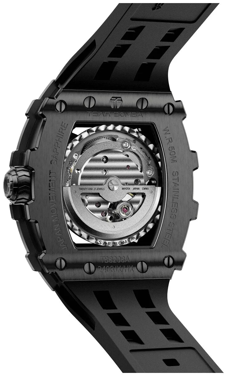 Мъжки часовник TSAR BOMBA Black Emperor Automatic JYTB8208ABB