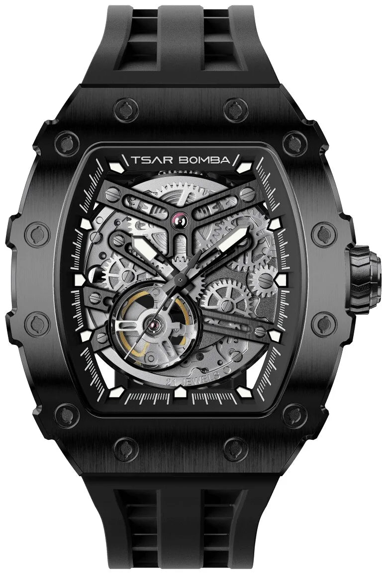 Мъжки часовник TSAR BOMBA Black Emperor Automatic JYTB8208ABB