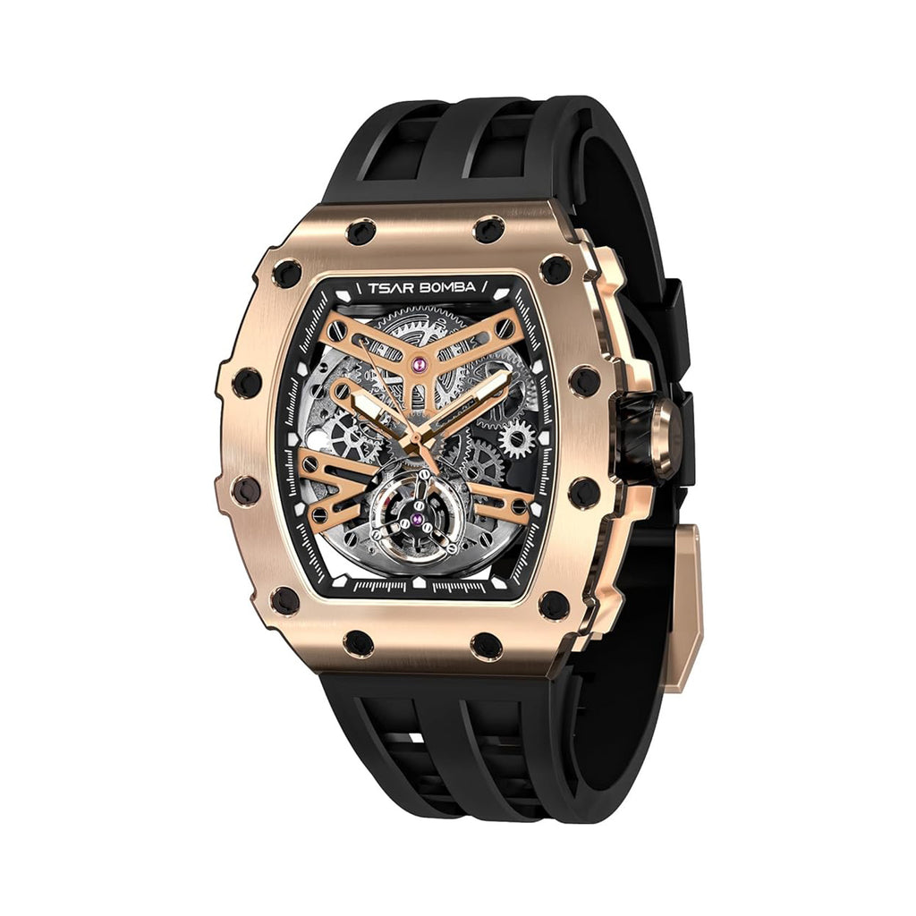 Мъжки часовник TSAR BOMBA Black Gold Emperor Automatic JYTB8208AG