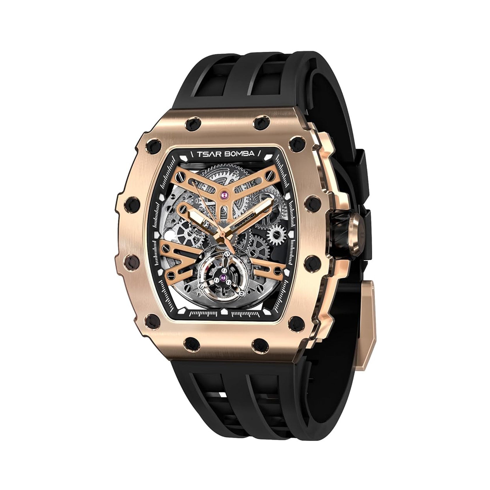 Мъжки часовник TSAR BOMBA Black Gold Emperor Automatic JYTB8208AG