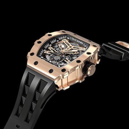 Мъжки часовник TSAR BOMBA Black Gold Emperor Automatic JYTB8208AG