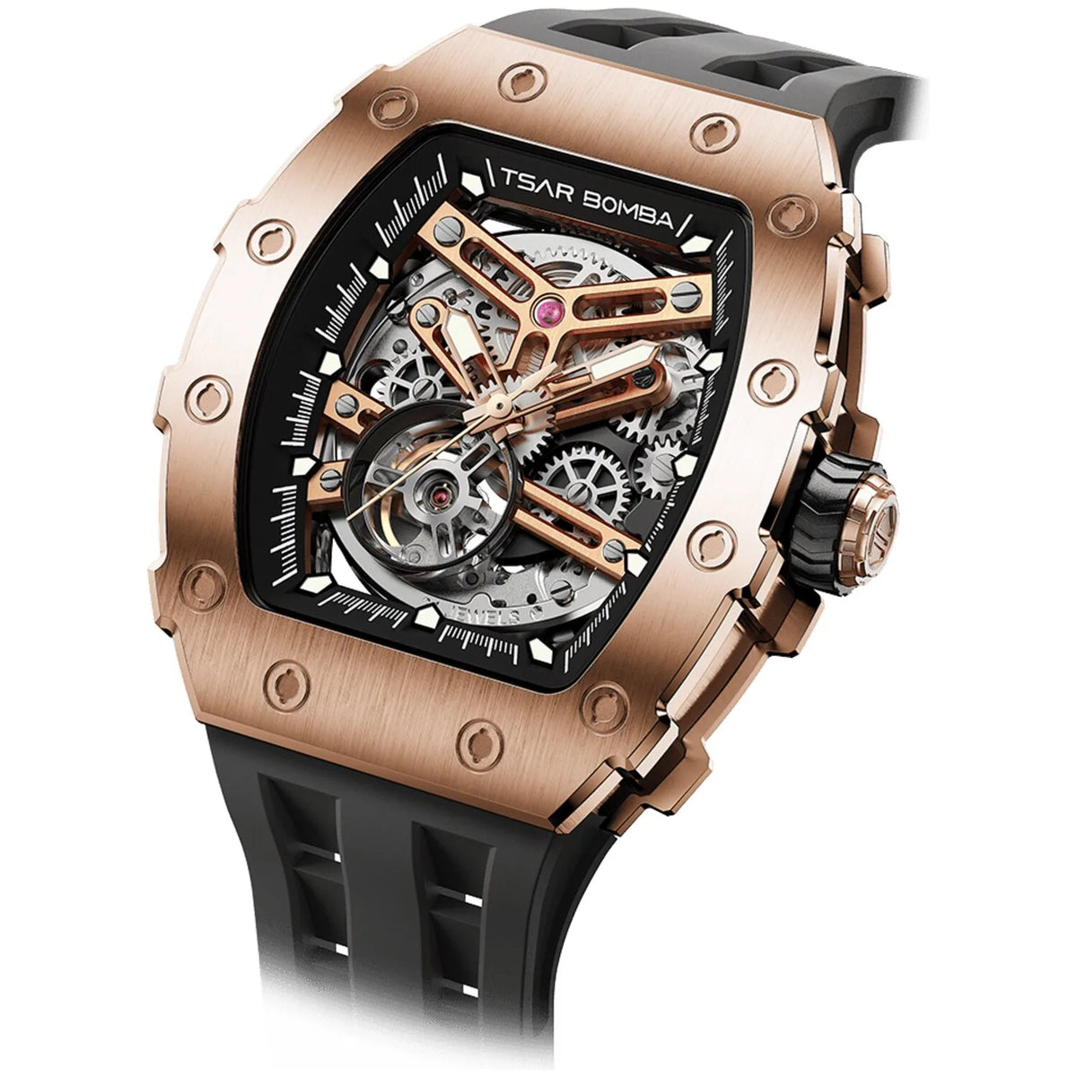 Мъжки часовник TSAR BOMBA Black Gold Emperor Automatic JYTB8208AG