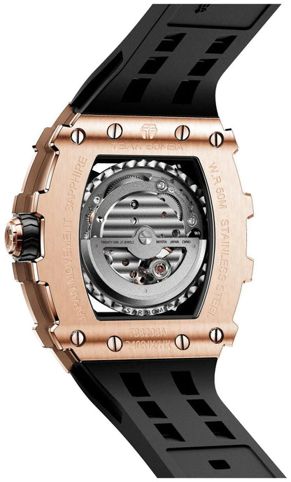 Мъжки часовник TSAR BOMBA Black Gold Emperor Automatic JYTB8208AG