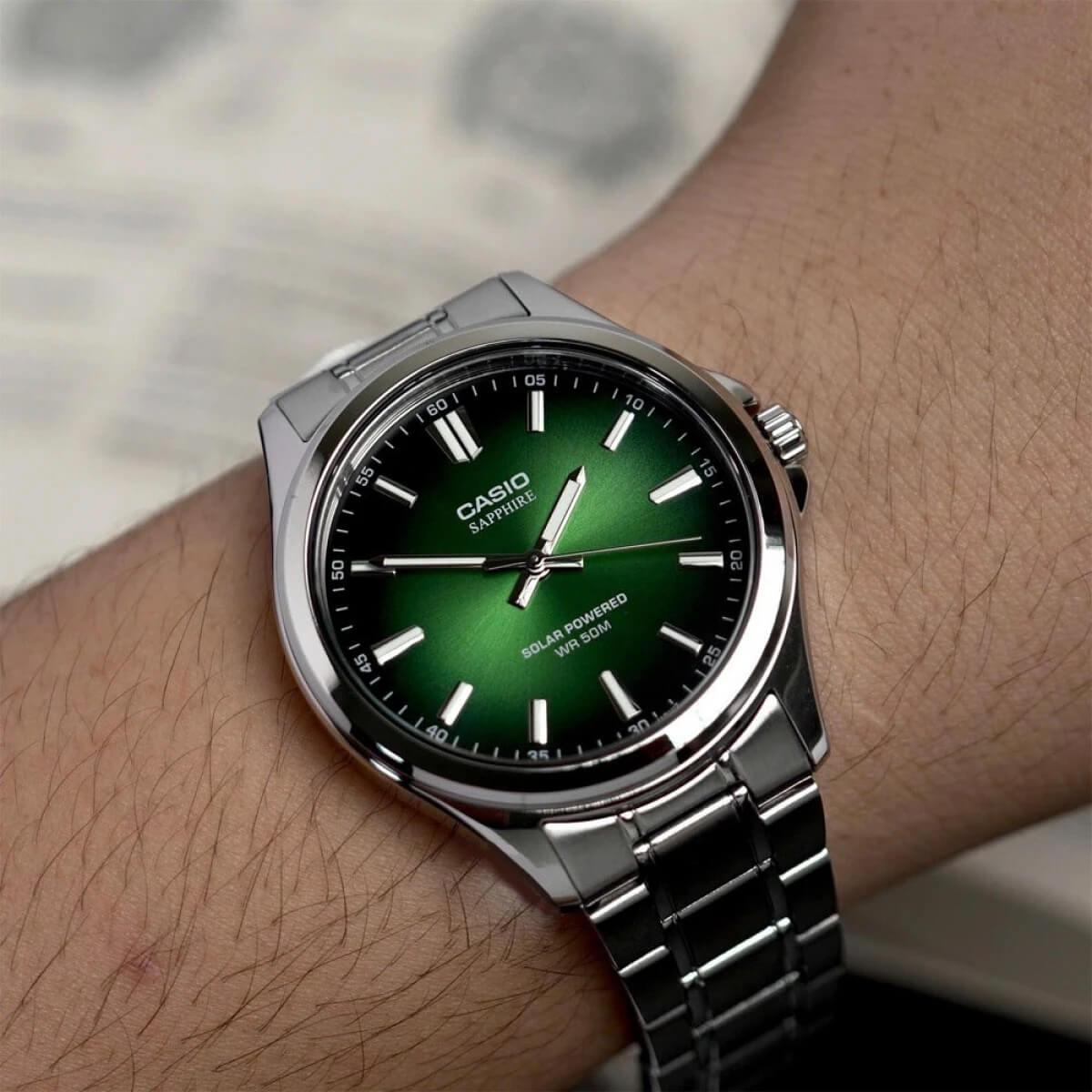 Мъжки часовник Casio Solar Sapphire MTS-RS100D-3AVDF