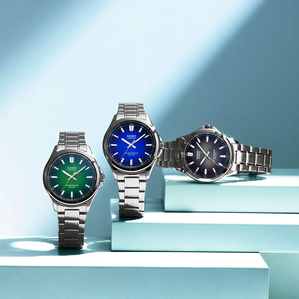 Мъжки часовник Casio Solar Sapphire MTS-RS100D-3AVDF