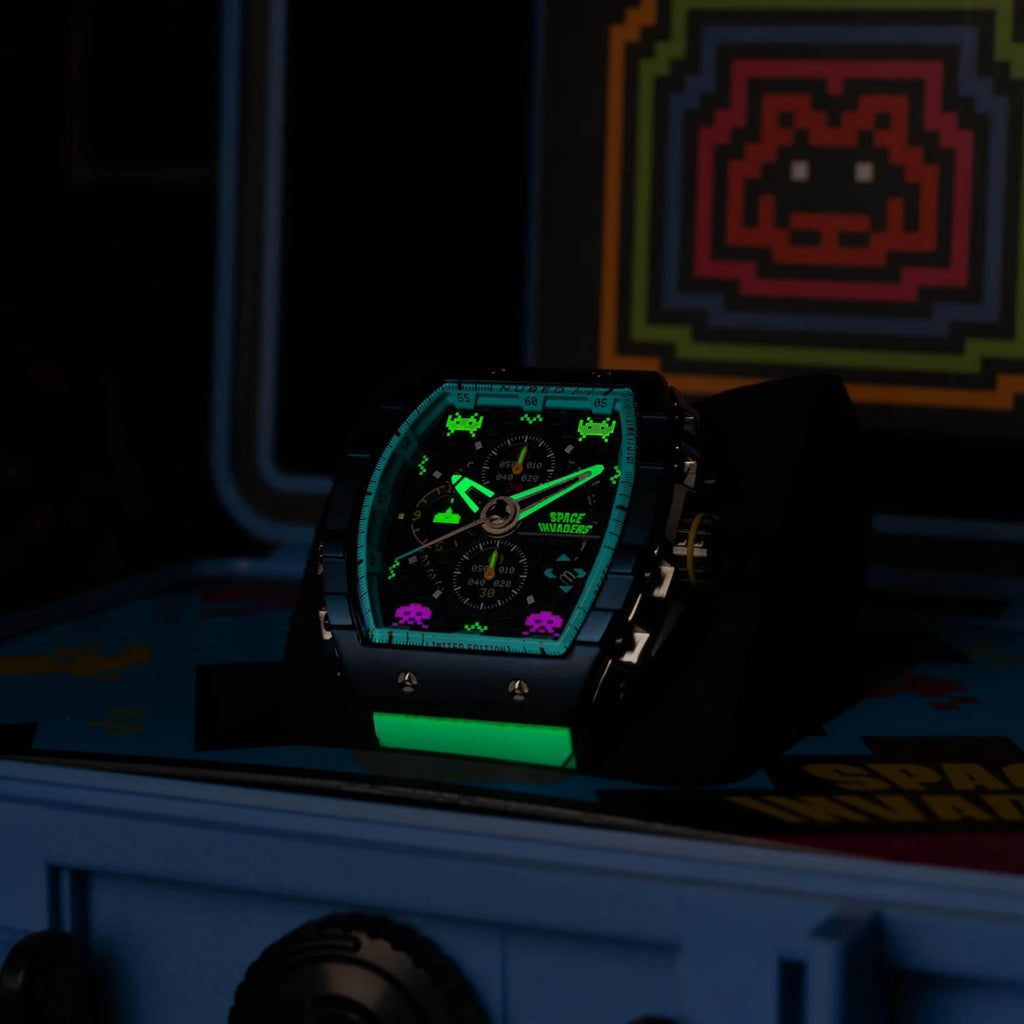 Мъжки часовник Nubeo Magellan Chronograph Space Invaders – Cosmic Cobalt Limited