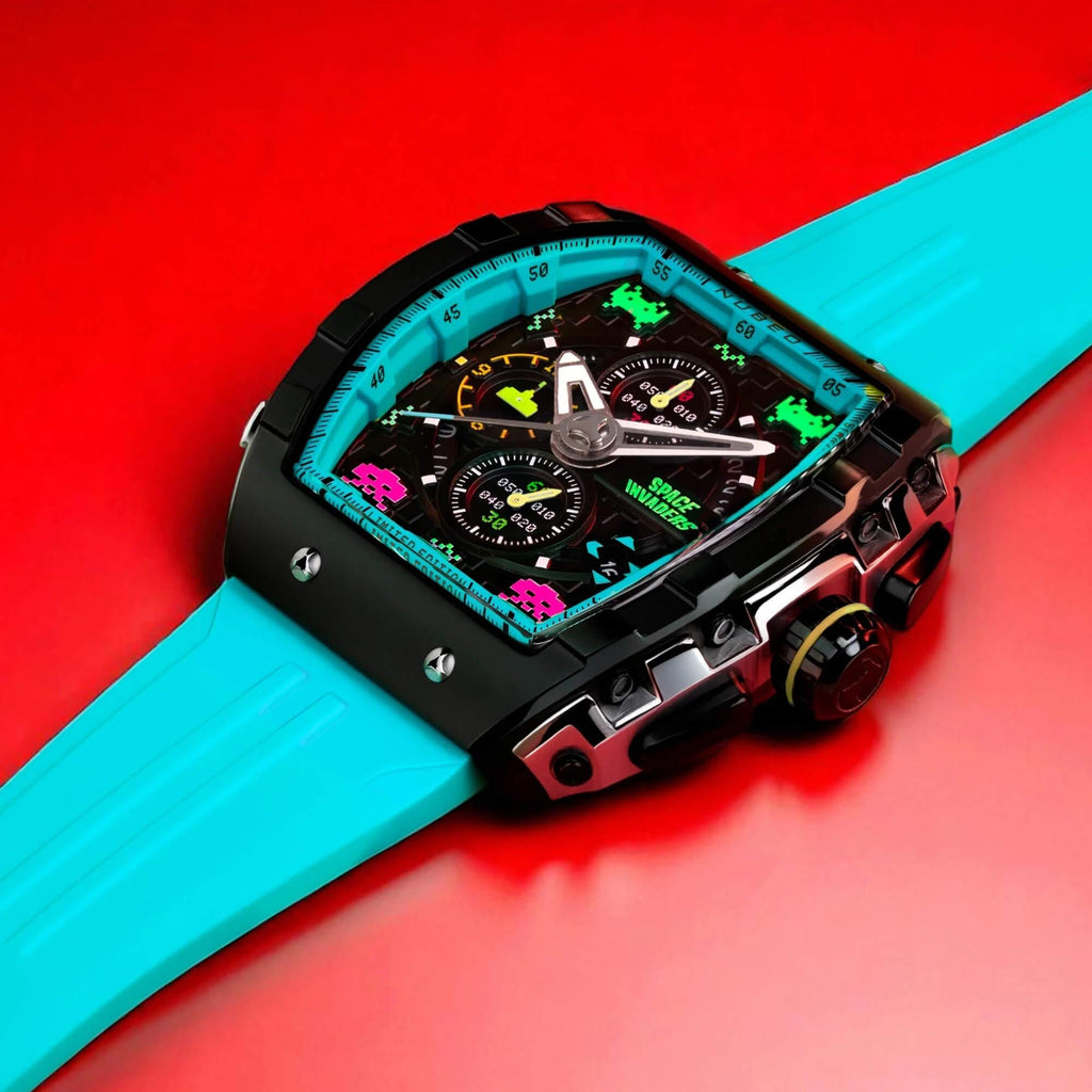 Мъжки часовник Nubeo Magellan Chronograph Space Invaders – Cosmic Cobalt Limited