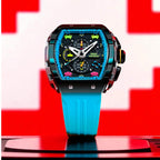 Мъжки часовник Nubeo Magellan Chronograph Space Invaders – Cosmic Cobalt Limited