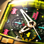 Мъжки часовник Nubeo Magellan Chronograph Space Invaders – Galactic Green Limited