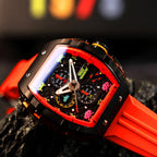 Мъжки часовник Nubeo Magellan Chronograph Space Invaders – Pixel Red Limited
