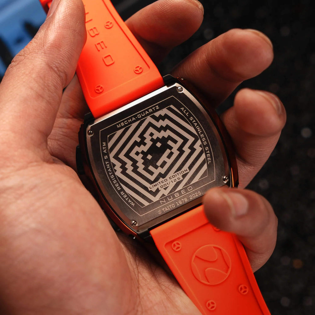 Мъжки часовник Nubeo Magellan Chronograph Space Invaders – Pixel Red Limited