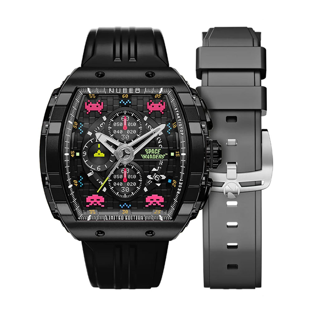 Мъжки часовник Nubeo Magellan Chronograph Space Invaders – Astro Ash Limited