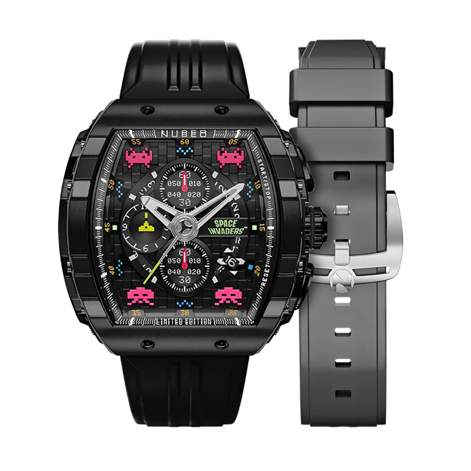 Мъжки часовник Nubeo Magellan Chronograph Space Invaders – Astro Ash Limited