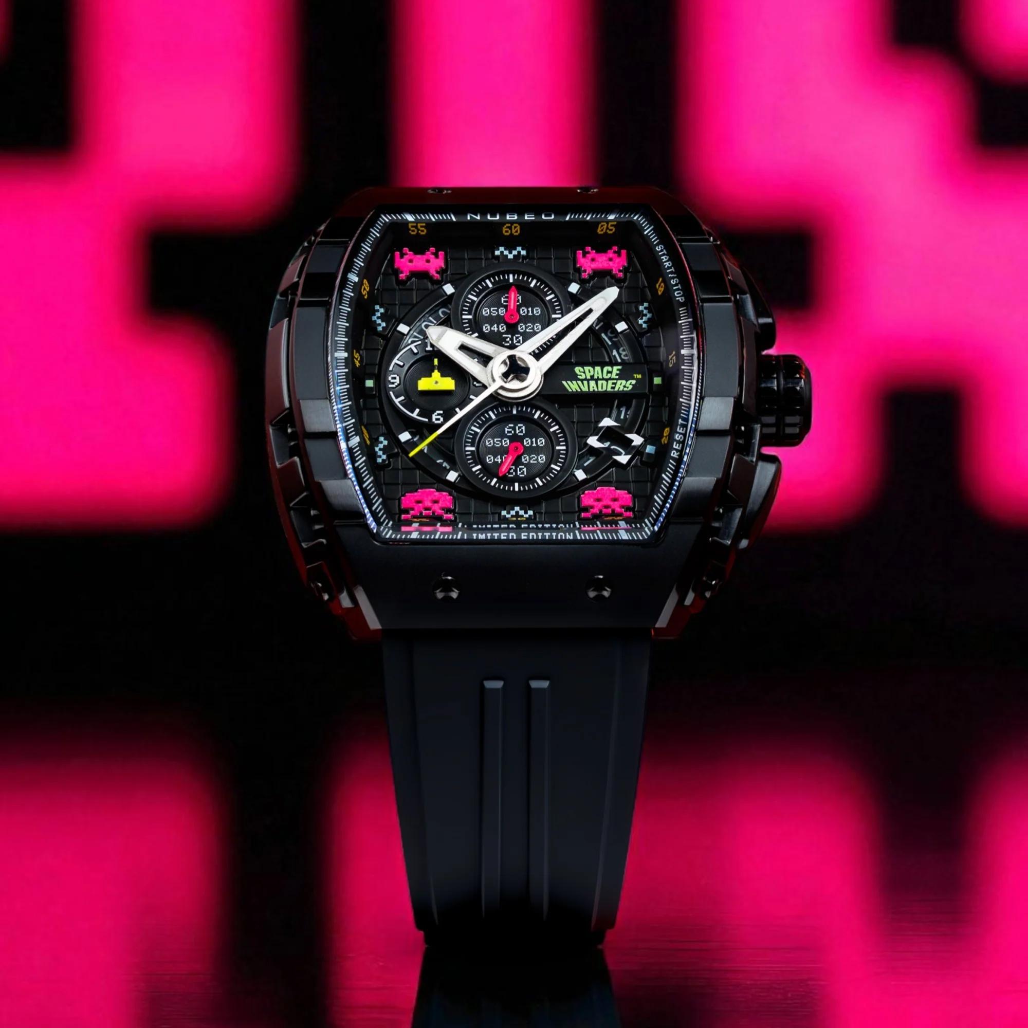 Мъжки часовник Nubeo Magellan Chronograph Space Invaders – Astro Ash Limited