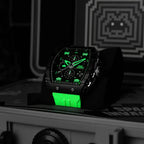 Мъжки часовник Nubeo Magellan Chronograph Space Invaders – Lunar Black Limited