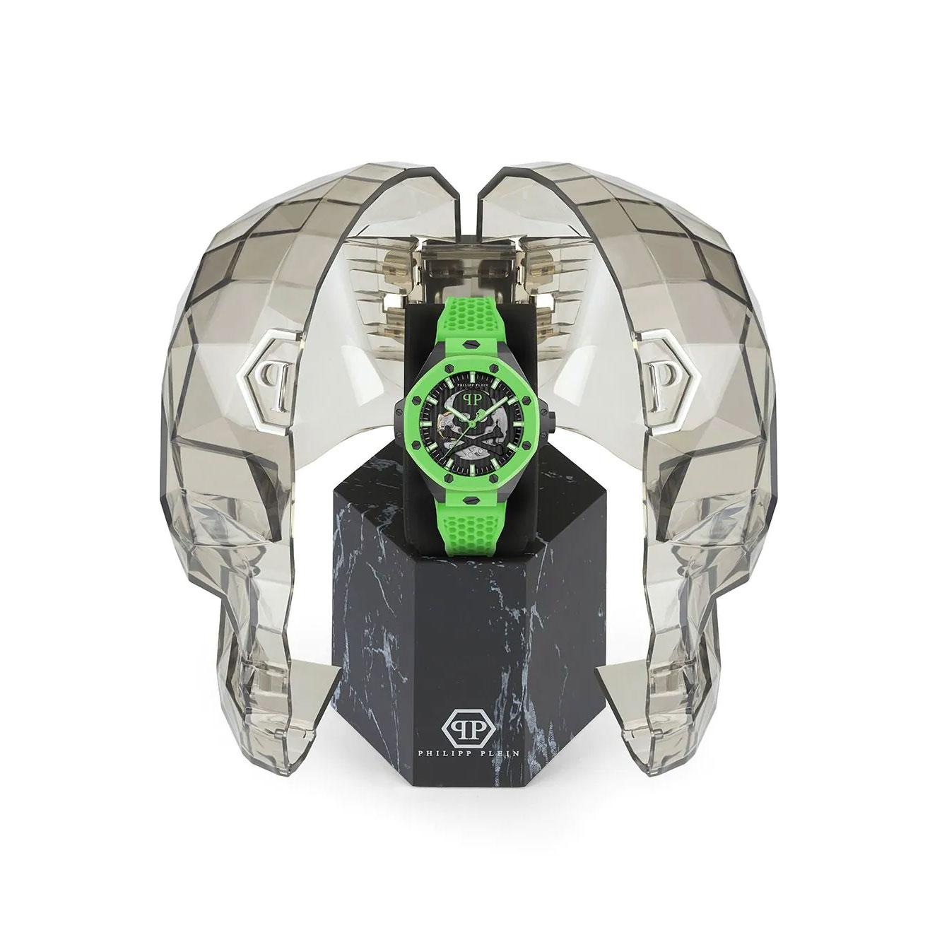 Мъжки часовник Philipp Plein Skeleton Royal Automatic Lime Inferno PWPFA0624