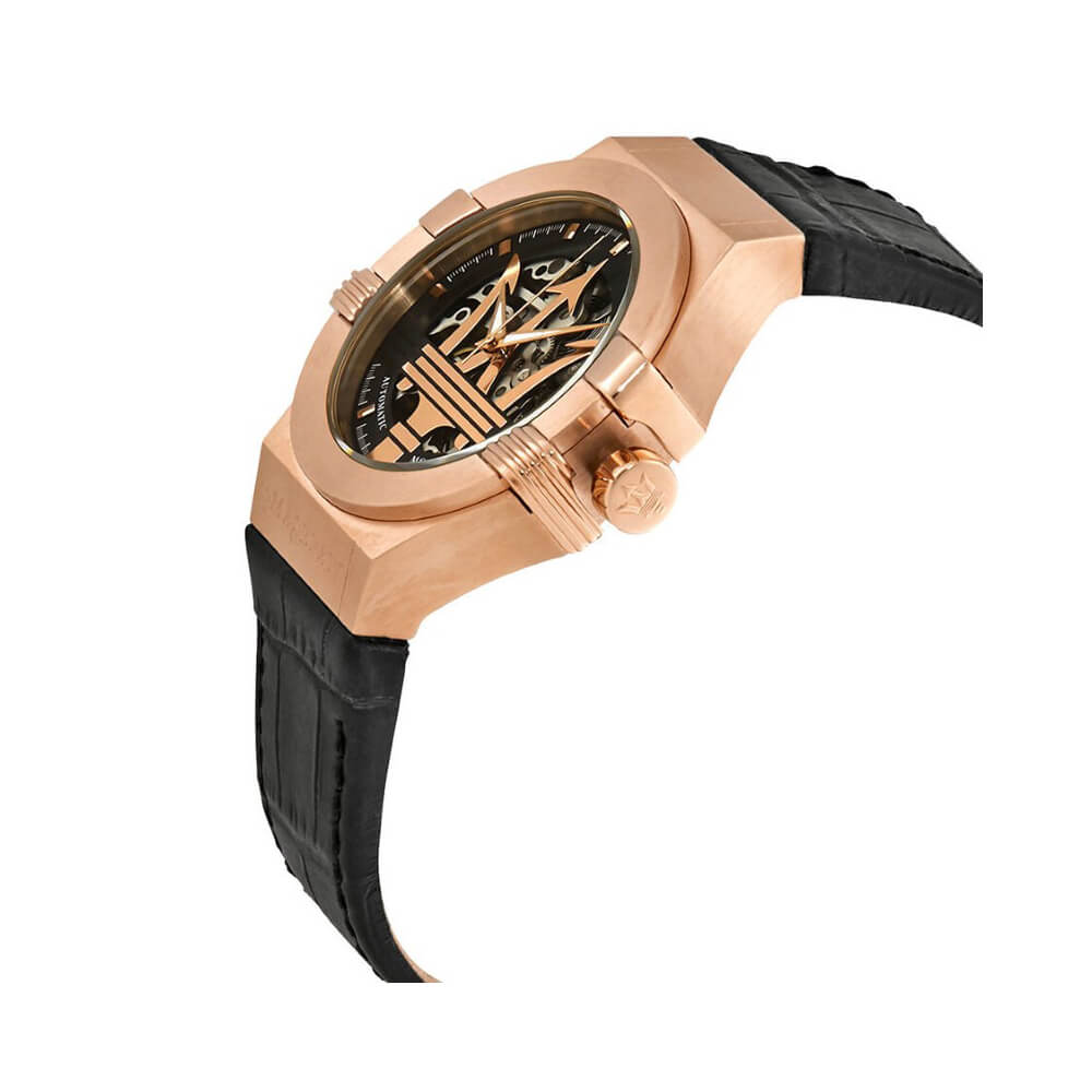 Мъжки часовник Maserati Potenza Automatic Gold Skeleton