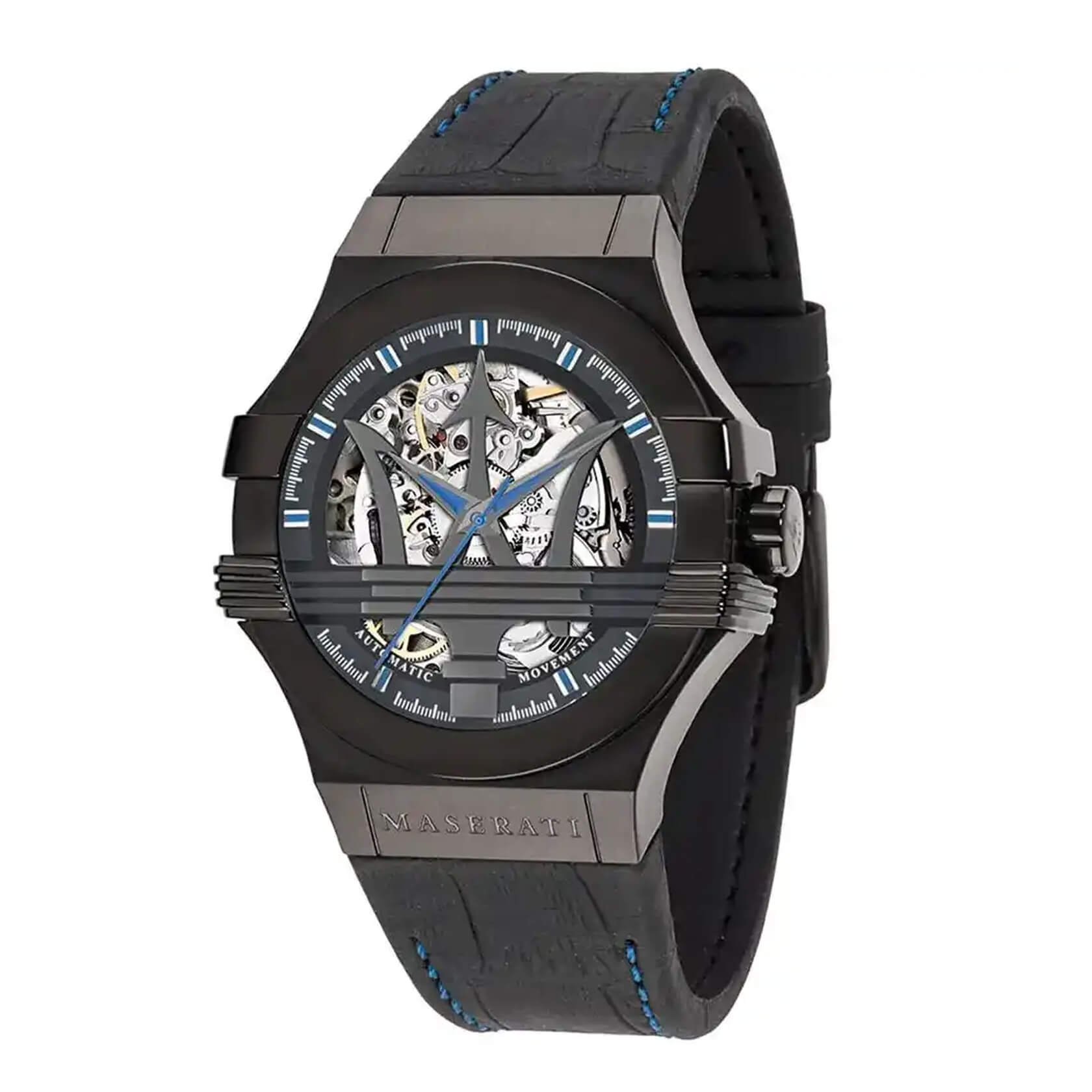 Мъжки часовник Maserati Potenza Automatic Black Skeleton