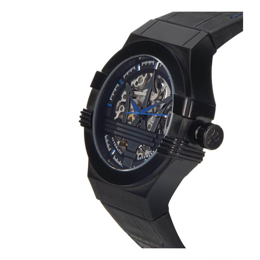 Мъжки часовник Maserati Potenza Automatic Black Skeleton