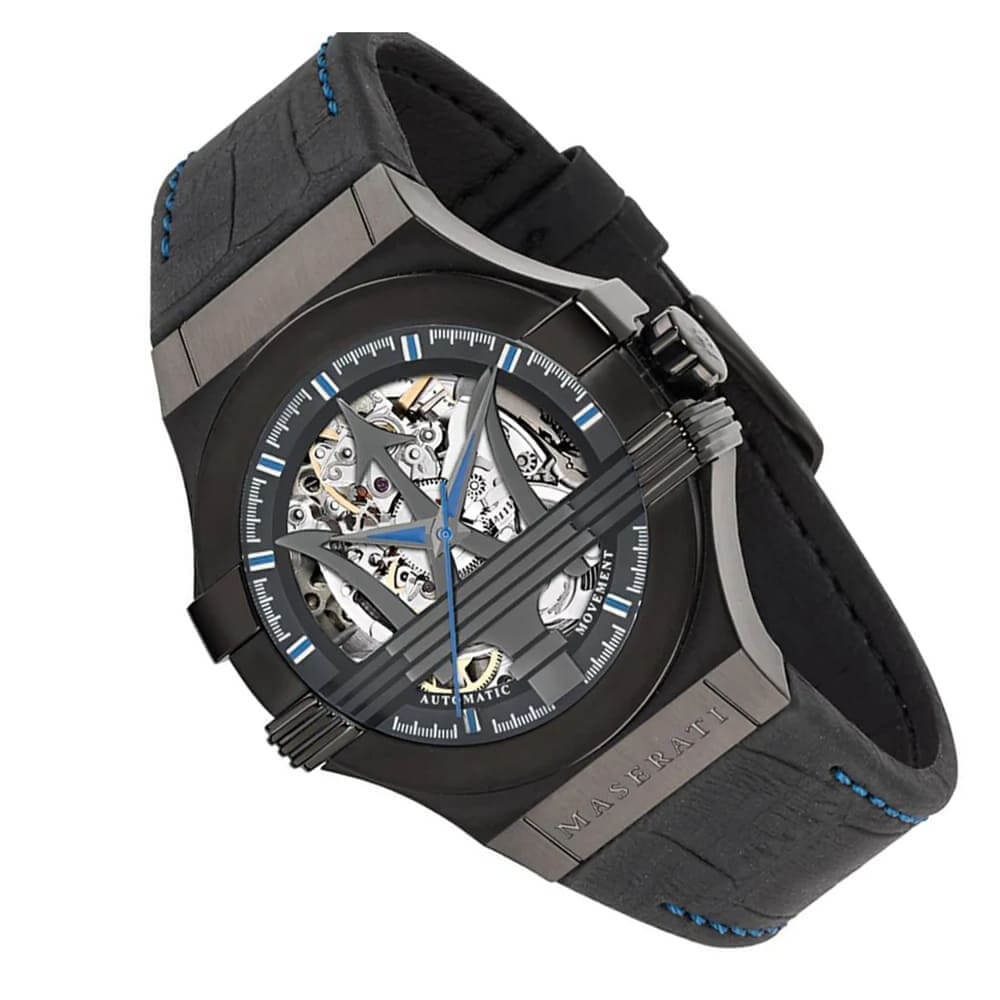 Мъжки часовник Maserati Potenza Automatic Black Skeleton