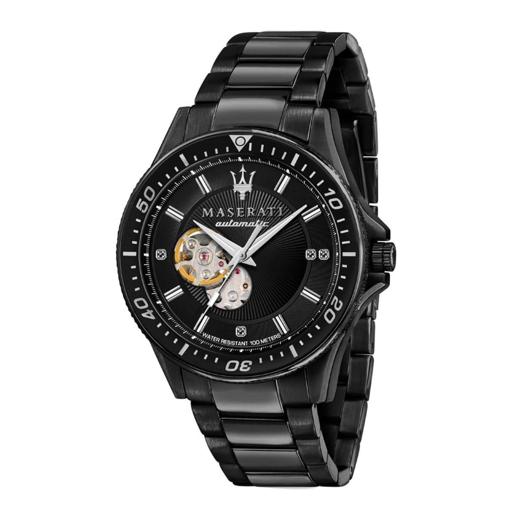 Мъжки часовник Maserati Sfida Black Diamonds Automatic