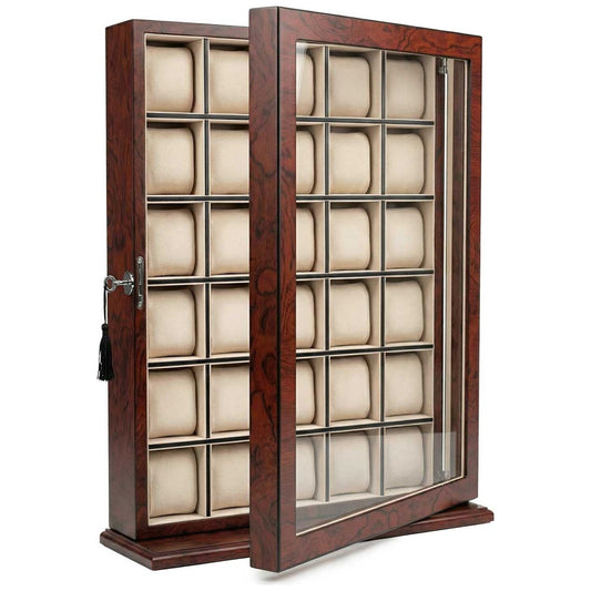 Витрина за 30 часовника Rothenschild Bubinga RS-1135-30BU