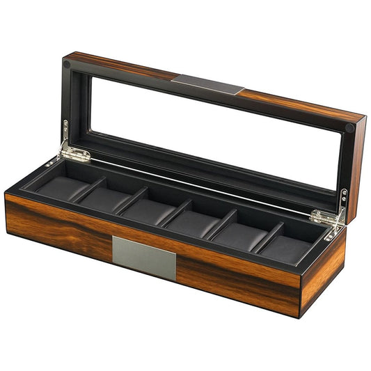 Кутия за 6 часовника Rothenschild Ebony RS-2377-6EB
