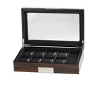 Луксозна кутия за 8 часовника, бижута и копчета за ръкавели